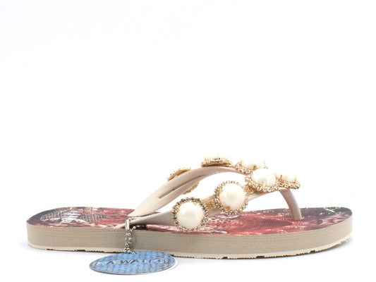 L.A. WATER Shipibo Infradito Beige Multi 02133A - Sandrini Calzature e Abbigliamento