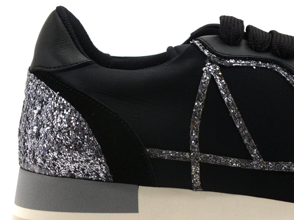 LAKE Mr. Big L4 Sneaker Glitter Black E08-L4-G - Sandrini Calzature e Abbigliamento