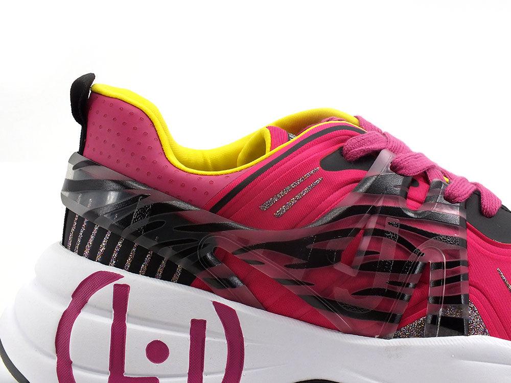 LIU JO 12:12 Sneaker Spreading Lycra White Fuxia BA2141EX018 - Sandrini Calzature e Abbigliamento