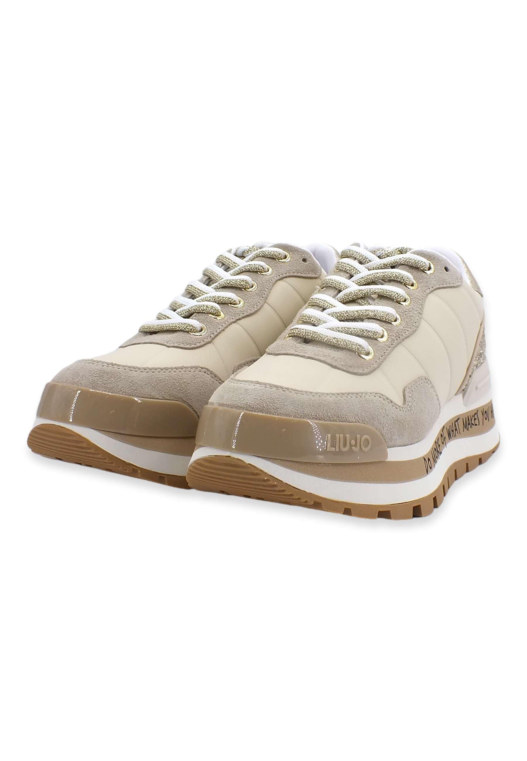 LIU JO Amazing 01 Sneaker Donna Light Gold BF2125PX078 - Sandrini Calzature e Abbigliamento