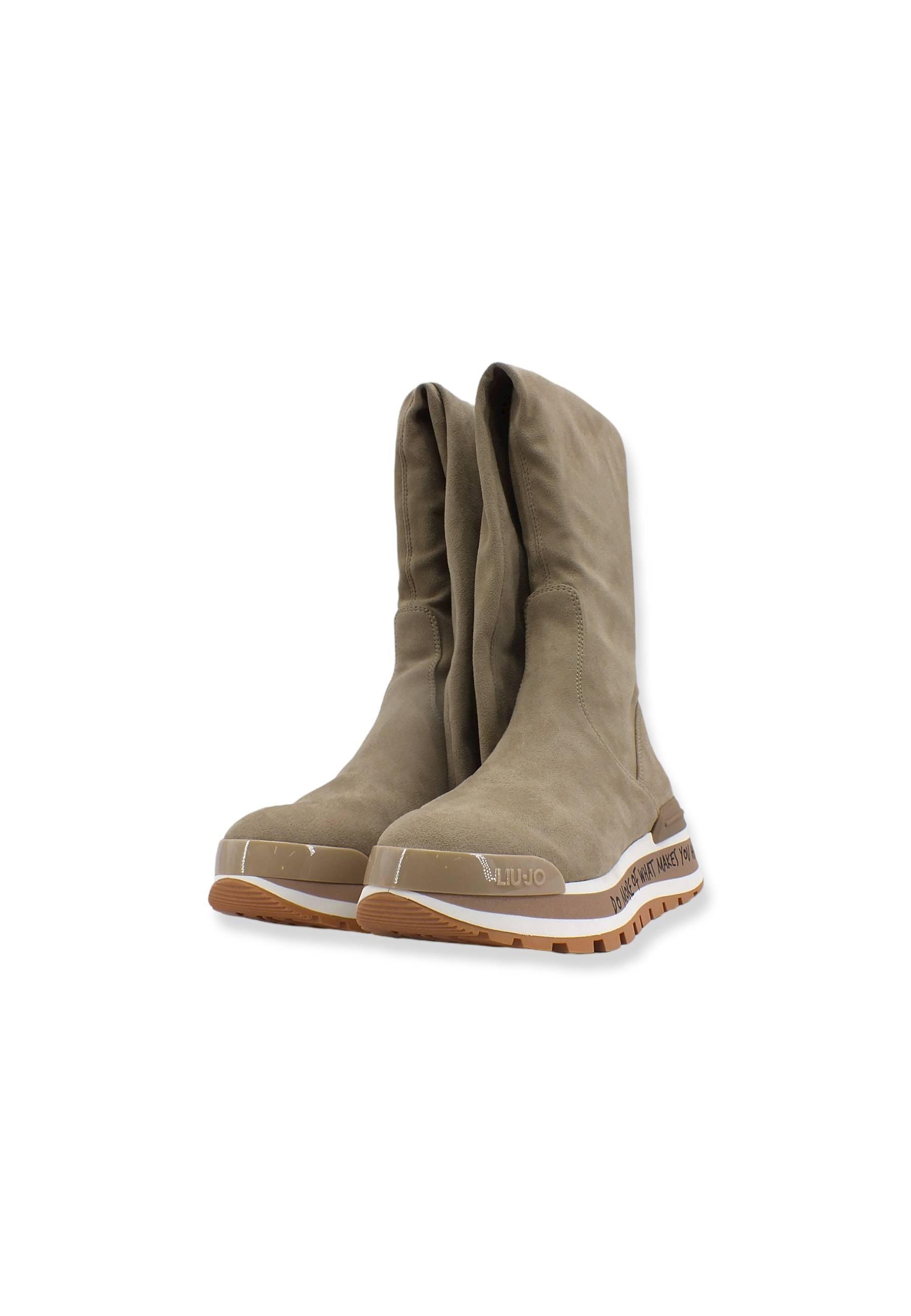 LIU JO Amazing 06 Stivale Sneaker Platform Donna Beige Fango BF2131TX028 - Sandrini Calzature e Abbigliamento