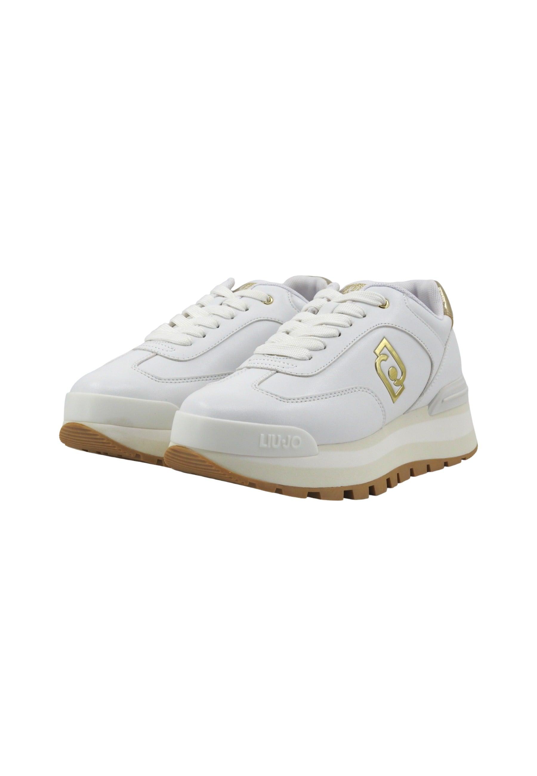 LIU JO Amazing 28 Sneaker Donna White Gold BA4011EX014 - Sandrini Calzature e Abbigliamento