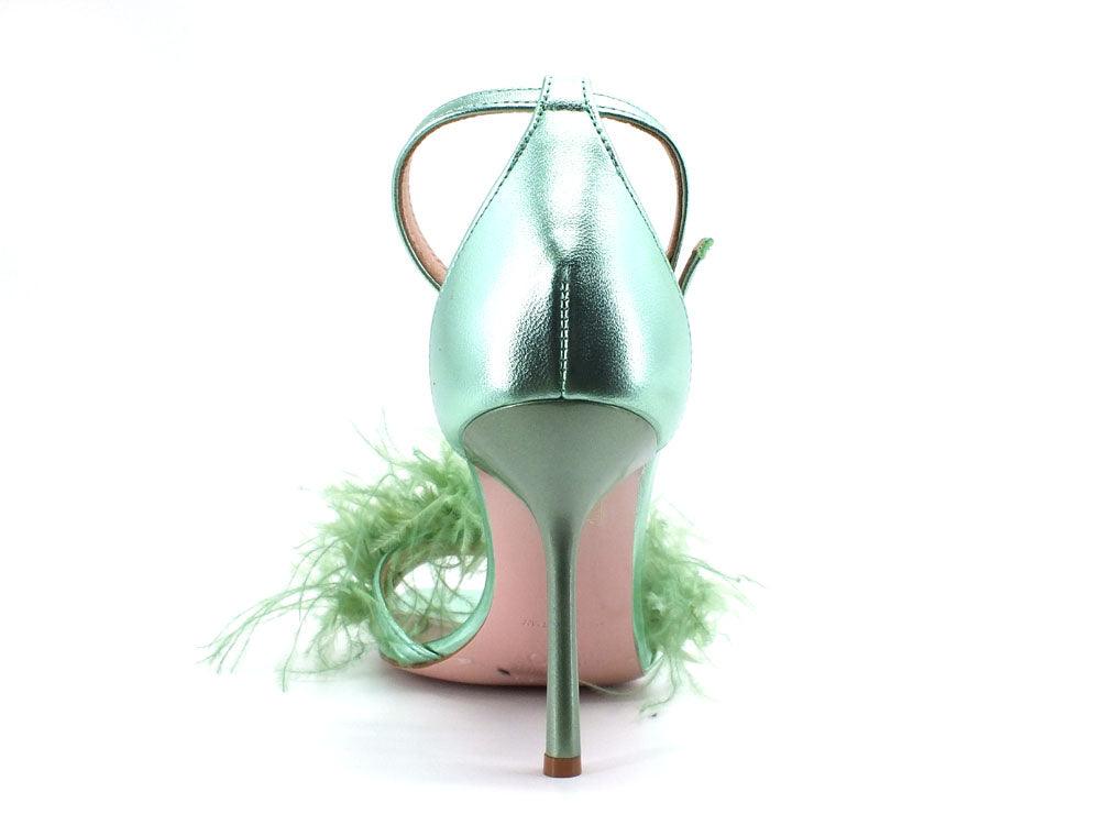 LIU JO Camelia 2 Sandalo Metallic Verde Mint SXX621P0291 - Sandrini Calzature e Abbigliamento