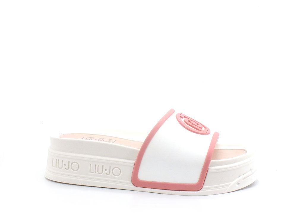 LIU JO Cecy 08 Slipper TPU Platform White Skin SA2287EX131 - Sandrini Calzature e Abbigliamento