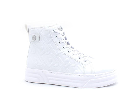 LIU JO Cleo 05 Sneaker Mid Loghi White BA2041EX014 - Sandrini Calzature e Abbigliamento