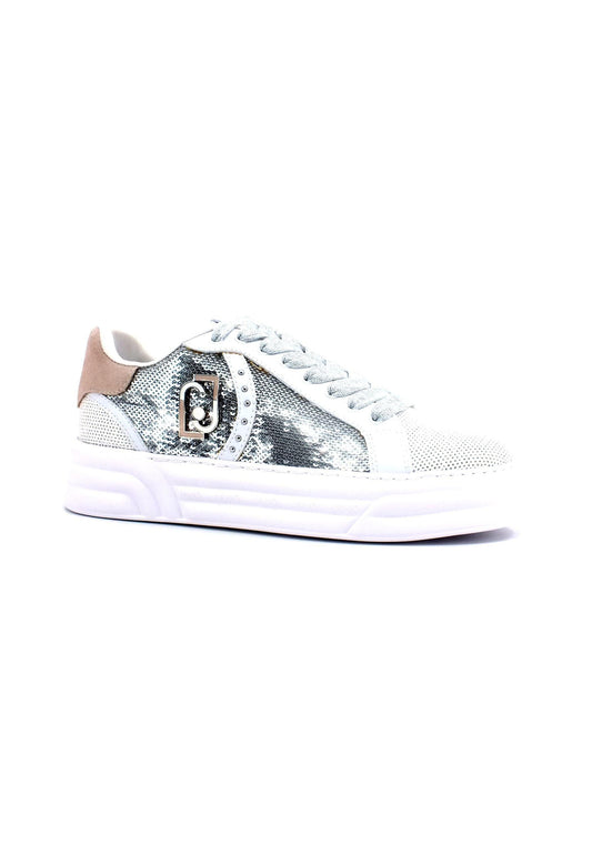 LIU JO Cleo 08 Sneaker Paillettes Donna White BF2073TX055 - Sandrini Calzature e Abbigliamento