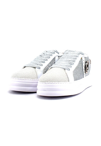 LIU JO Cleo 08 Sneaker Paillettes Donna White BF2073TX055 - Sandrini Calzature e Abbigliamento