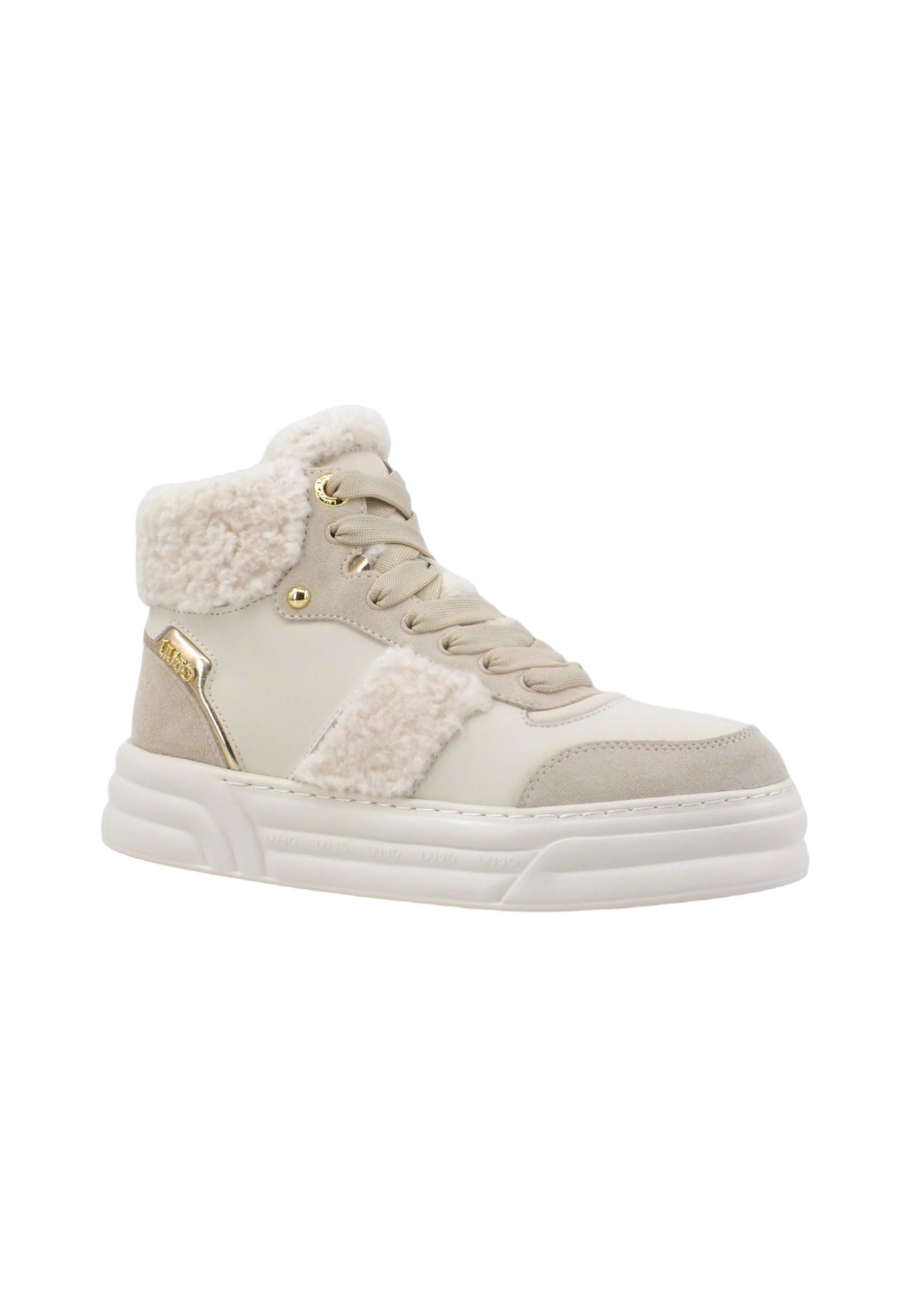 LIU JO Cleo 22 Sneaker Pelo Donna Sand Beige BF3033PX389 - Sandrini Calzature e Abbigliamento