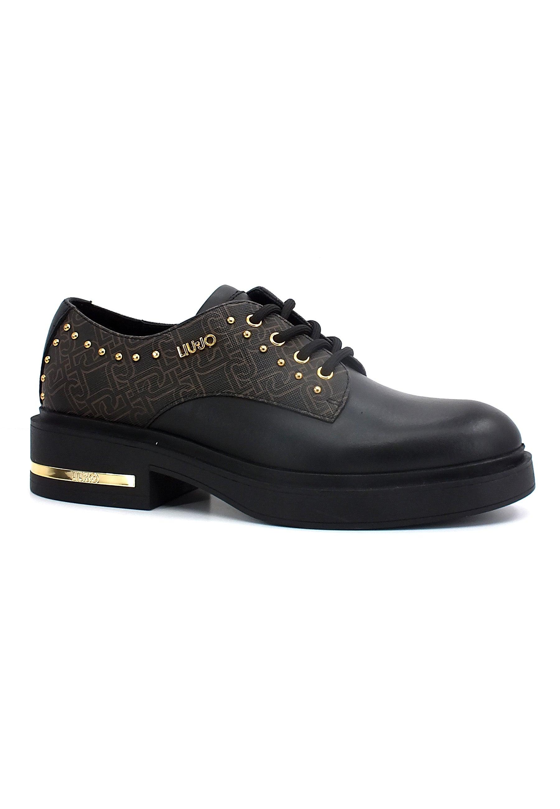 LIU JO Gabrielle 06 Stringata Francesina Donna Black Brown SF2195PX141 - Sandrini Calzature e Abbigliamento