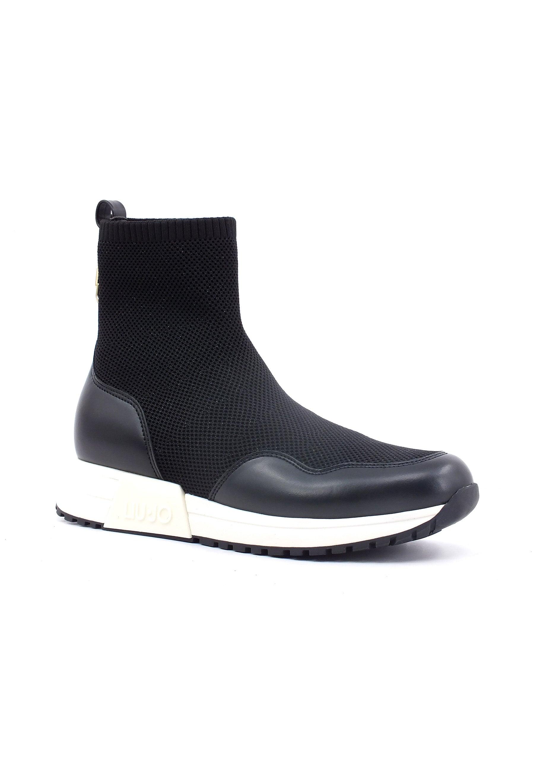 LIU JO Johanna 03 Sneaker Elastic Sock Donna Black BF3137TX346 - Sandrini Calzature e Abbigliamento