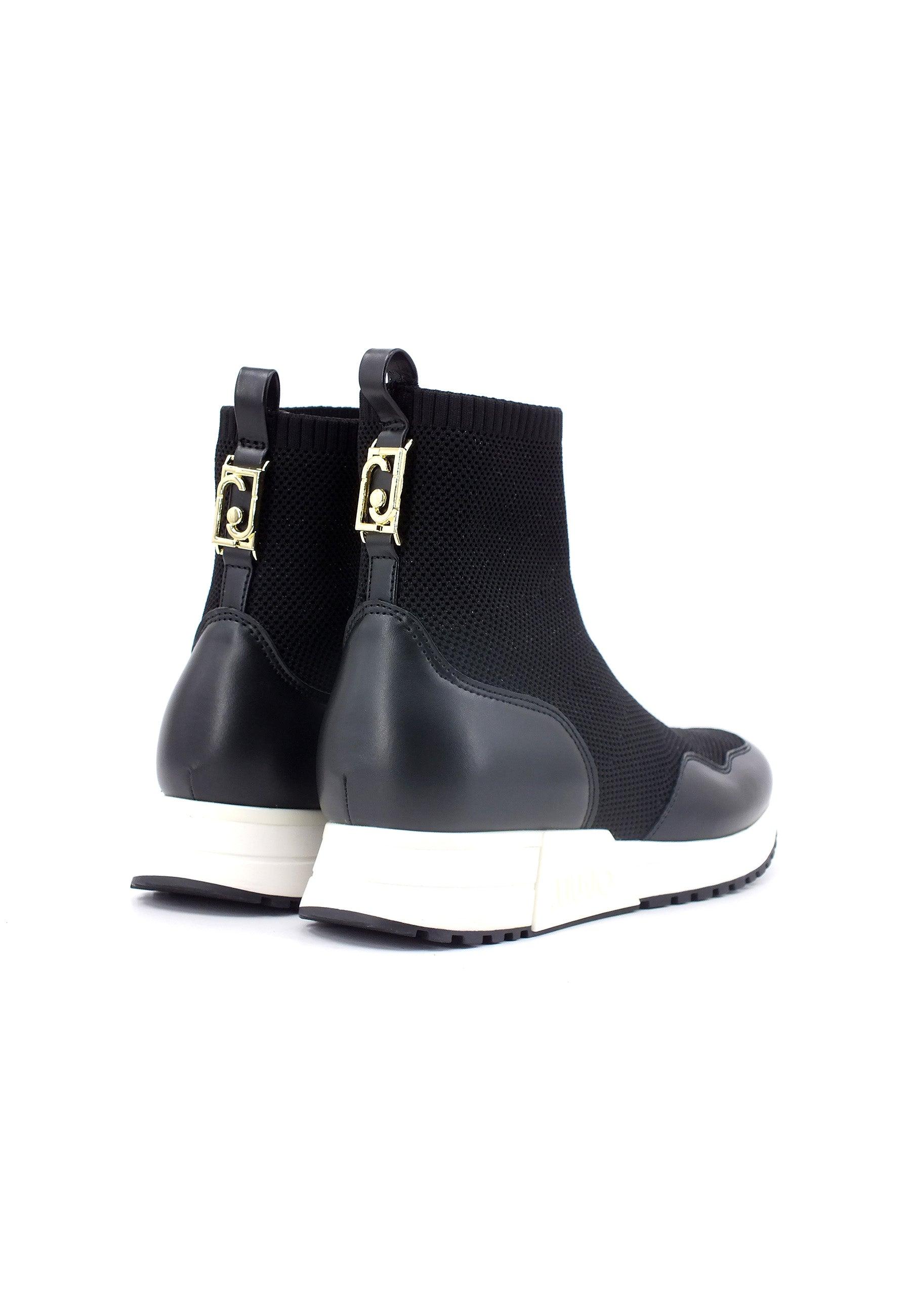 LIU JO Johanna 03 Sneaker Elastic Sock Donna Black BF3137TX346 - Sandrini Calzature e Abbigliamento
