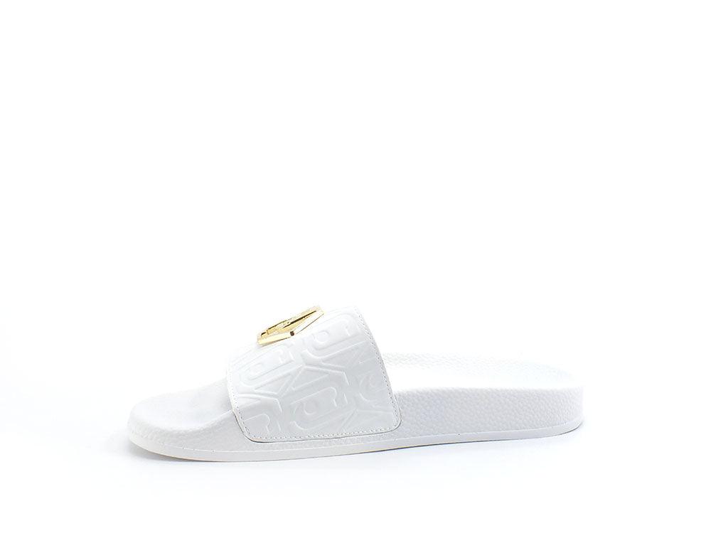 LIU JO Kos 01 Ciabatta Slipper Spreading Logo White BA2173EX098 - Sandrini Calzature e Abbigliamento