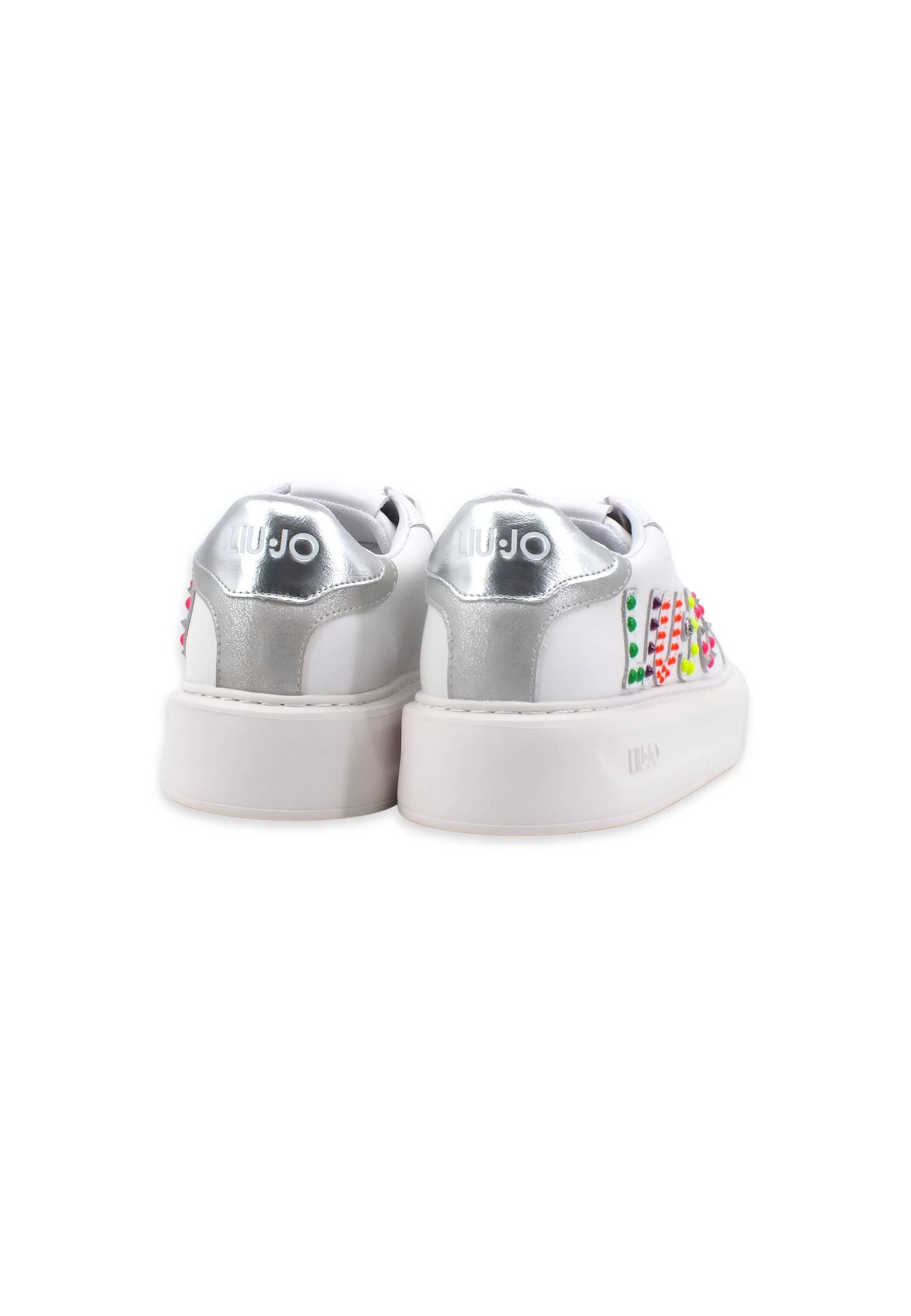 LIU JO Kylie 10 Sneaker Donna White Silver BA3127PX354 - Sandrini Calzature e Abbigliamento