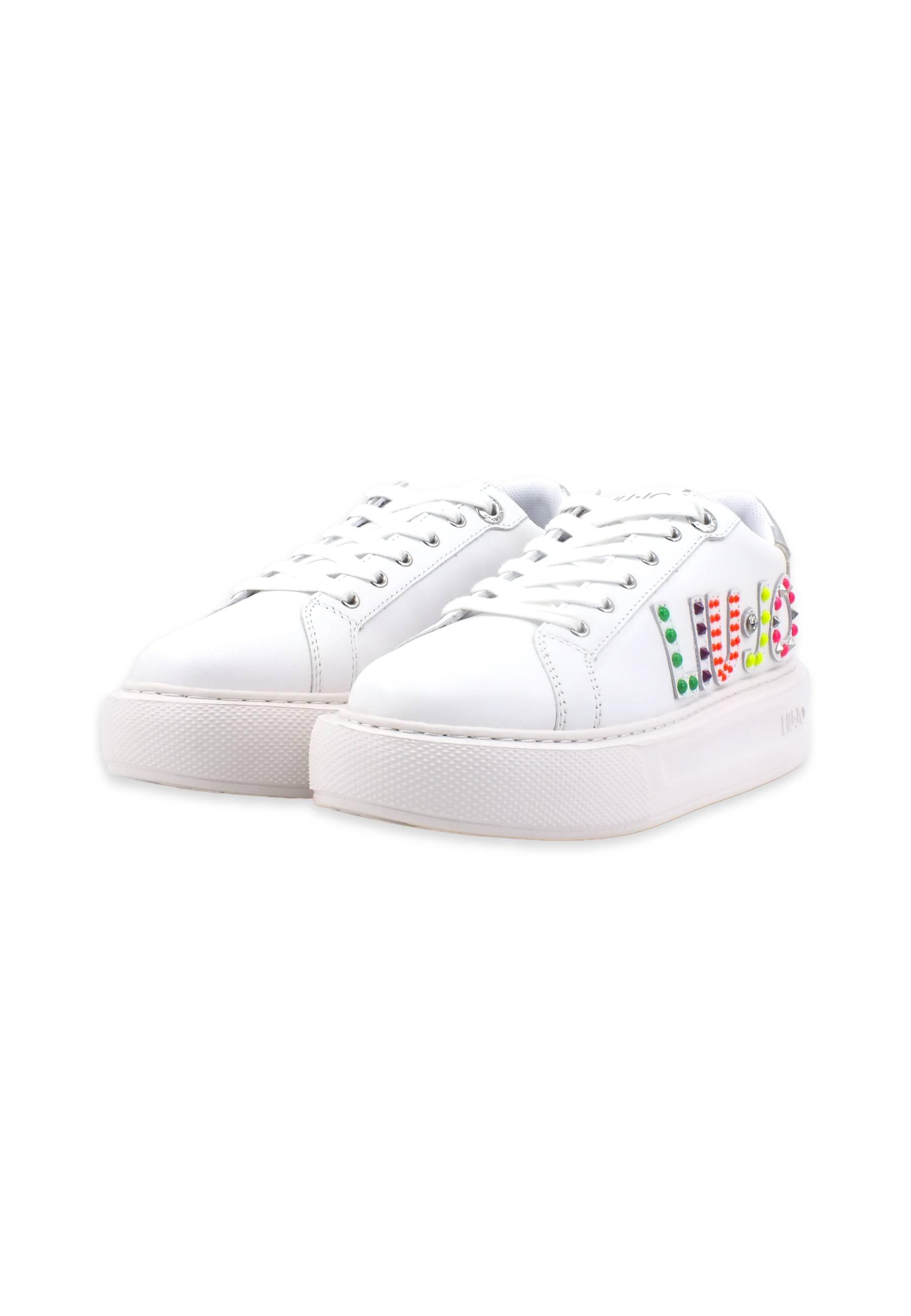 LIU JO Kylie 10 Sneaker Donna White Silver BA3127PX354 - Sandrini Calzature e Abbigliamento