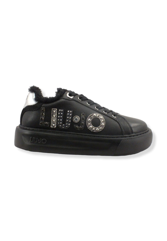 LIU JO Kylie 10 Sneaker Fur Donna Black Silver BF2123PX274 - Sandrini Calzature e Abbigliamento