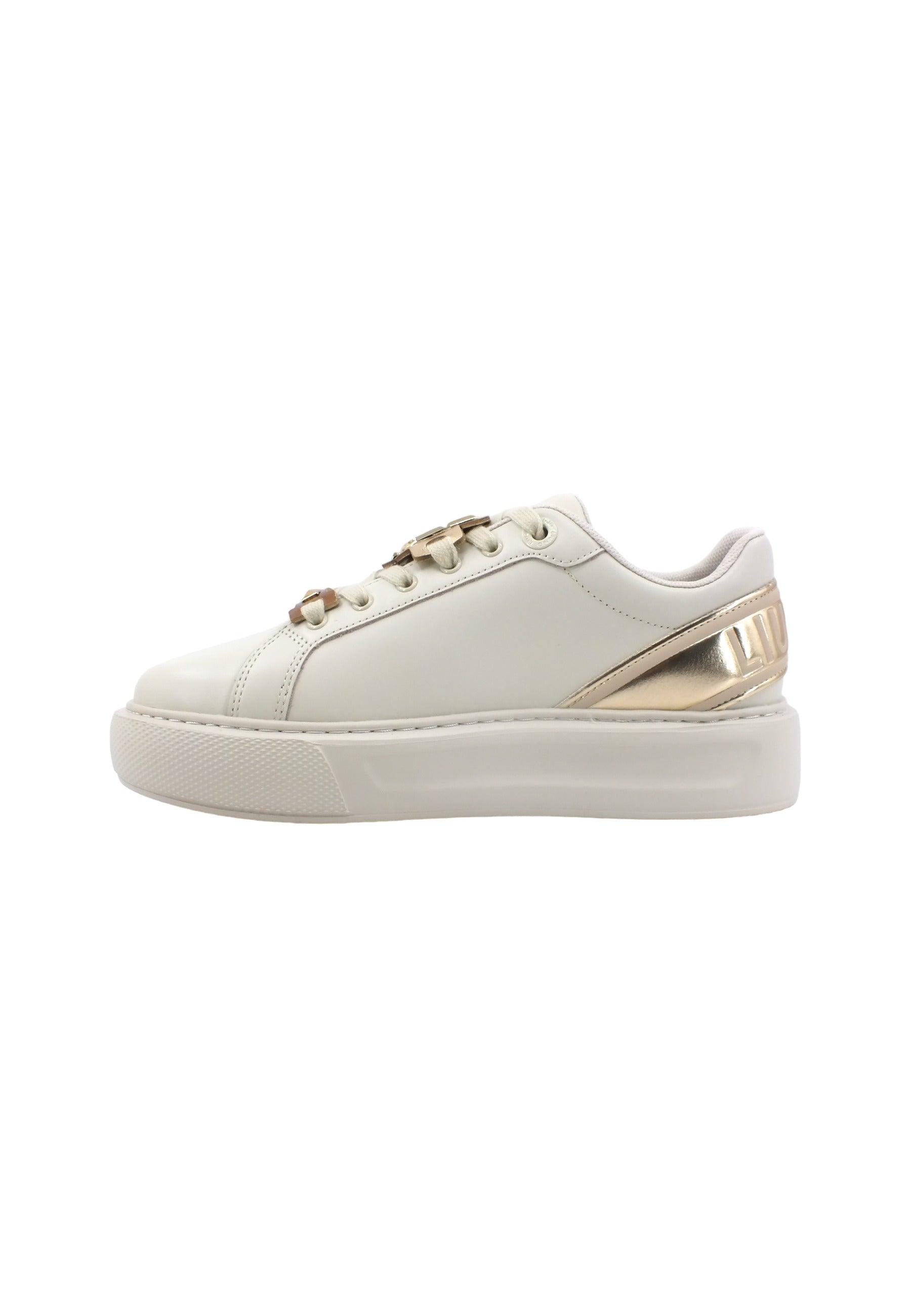 LIU JO Kylie 25 Sneaker Donna Metallic Beige Conchiglia BF3115PX026 - Sandrini Calzature e Abbigliamento