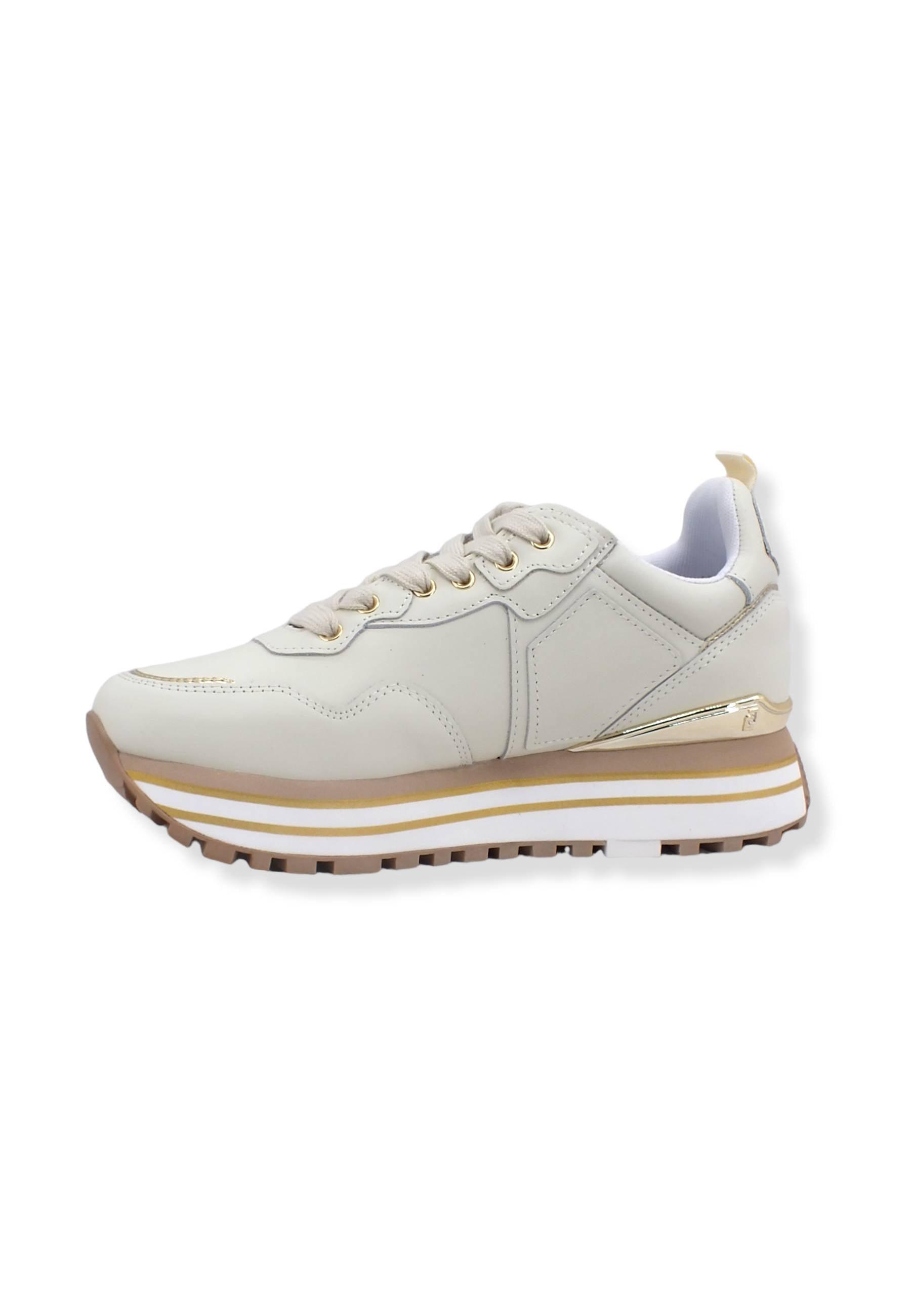 LIU JO Maxi Wonder 01 Platform Sneaker Donna Beige Conchiglia BF2095P0102 - Sandrini Calzature e Abbigliamento