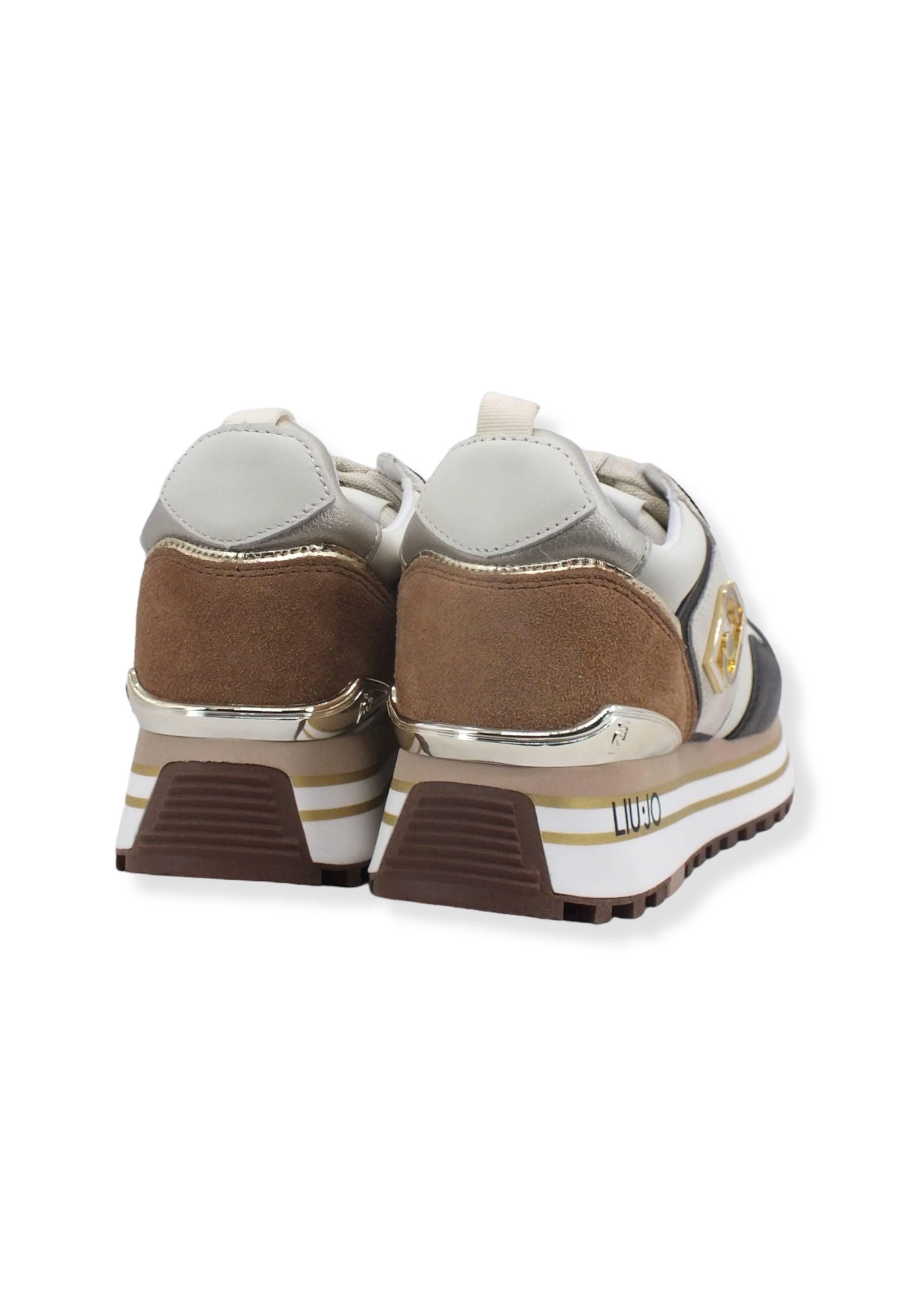 LIU JO Maxi Wonder 01 Sneaker Donna Beige Conchiglia BF2095PX141 - Sandrini Calzature e Abbigliamento