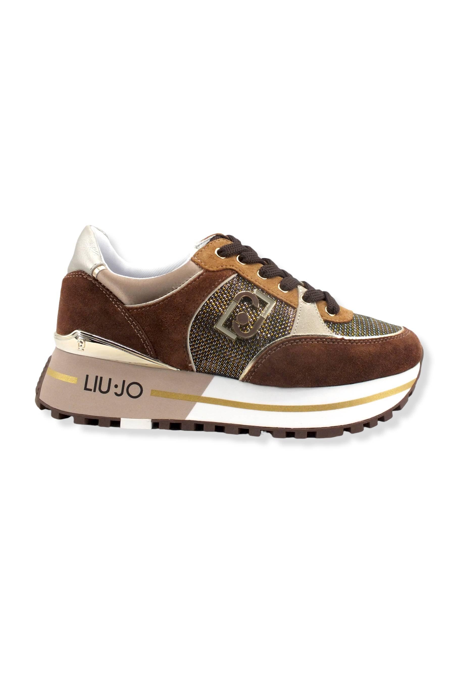 LIU JO Maxi Wonder 20 Sneaker Donna Camouflage Brown BF2097PX255 - Sandrini Calzature e Abbigliamento