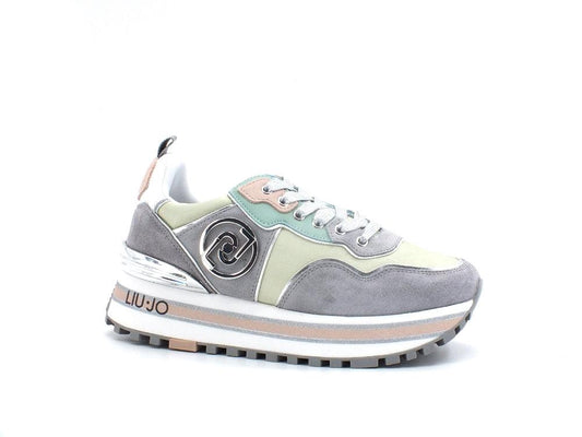 LIU JO Maxi Wonder 24 Sneaker Cow Suede Turquoise BA2053PX102 - Sandrini Calzature e Abbigliamento