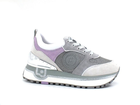 LIU JO Maxi Wonder 38 Sneaker Suede Glitter Cement Lilla BA2061PX230 - Sandrini Calzature e Abbigliamento