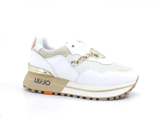 LIU JO Maxi Wonder 43 Sneaker Calf White Lamb BA2133P0102 - Sandrini Calzature e Abbigliamento
