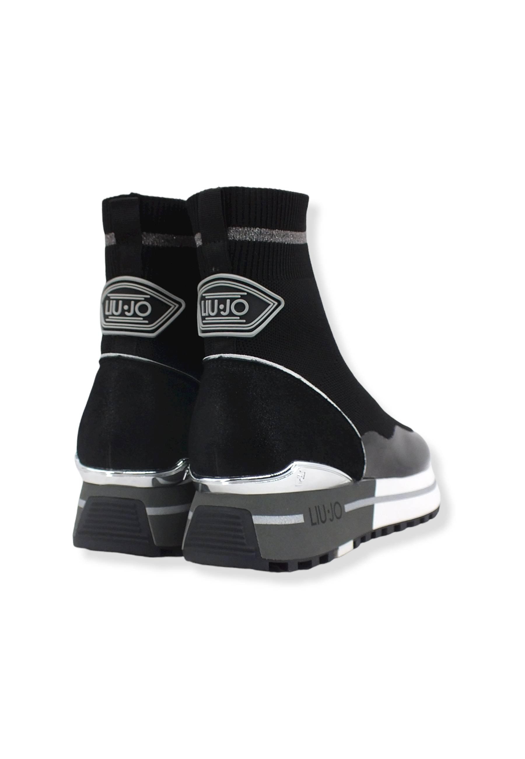 LIU JO Maxi Wonder 51 Sock Sneaker Donna Black BF2109TX234 - Sandrini Calzature e Abbigliamento