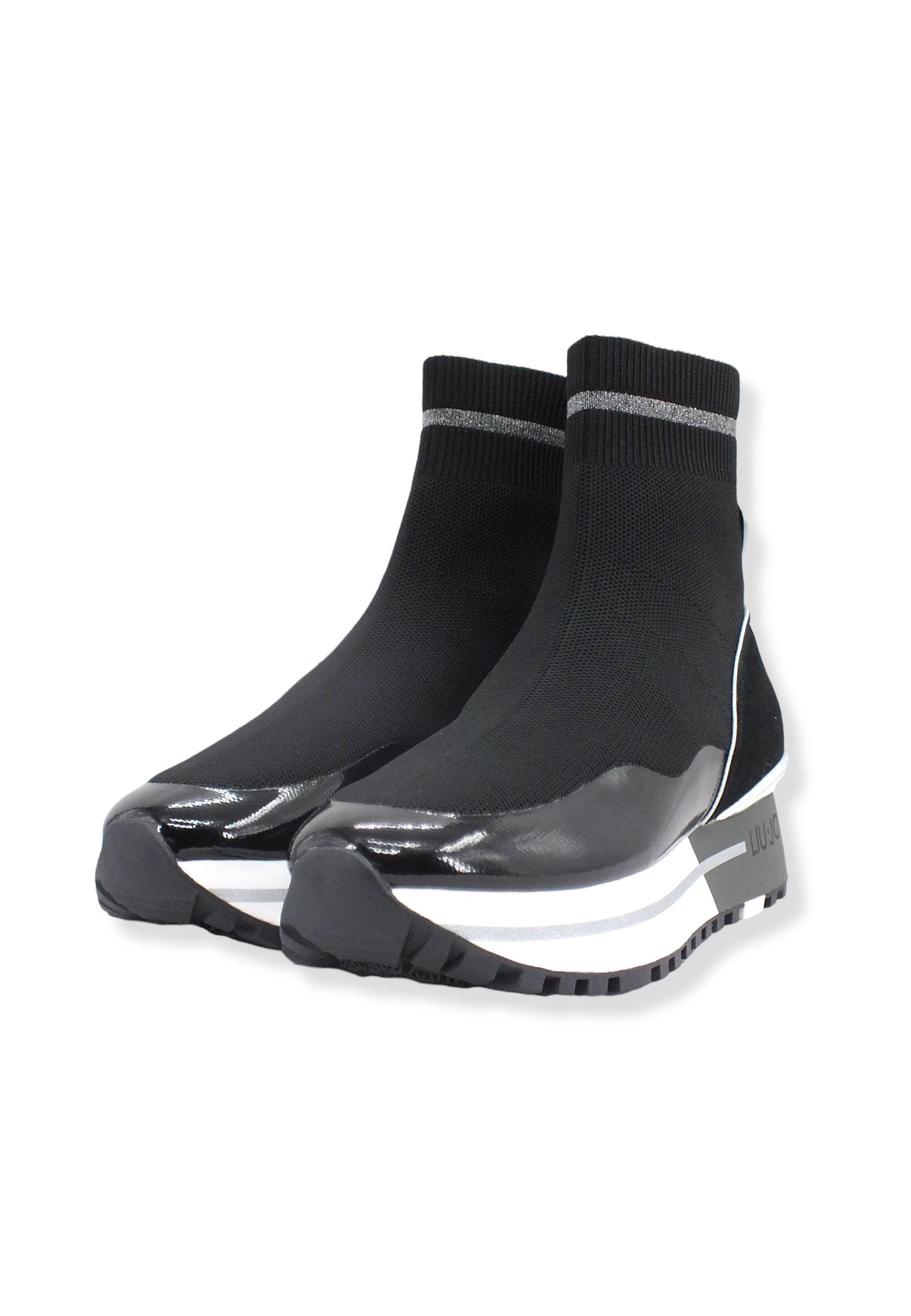 LIU JO Maxi Wonder 51 Sock Sneaker Donna Black BF2109TX234 - Sandrini Calzature e Abbigliamento