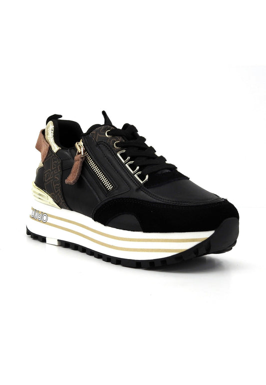 LIU JO Maxi Wonder 72 Sneaker Donna Black Brown BA4057PX454 - Sandrini Calzature e Abbigliamento