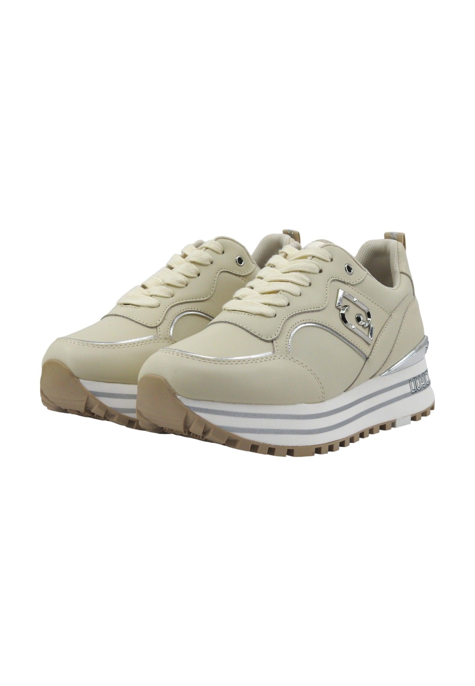 LIU JO Maxi Wonder 73 Sneaker Donna Ivory Beige BA4059P0102 - Sandrini Calzature e Abbigliamento