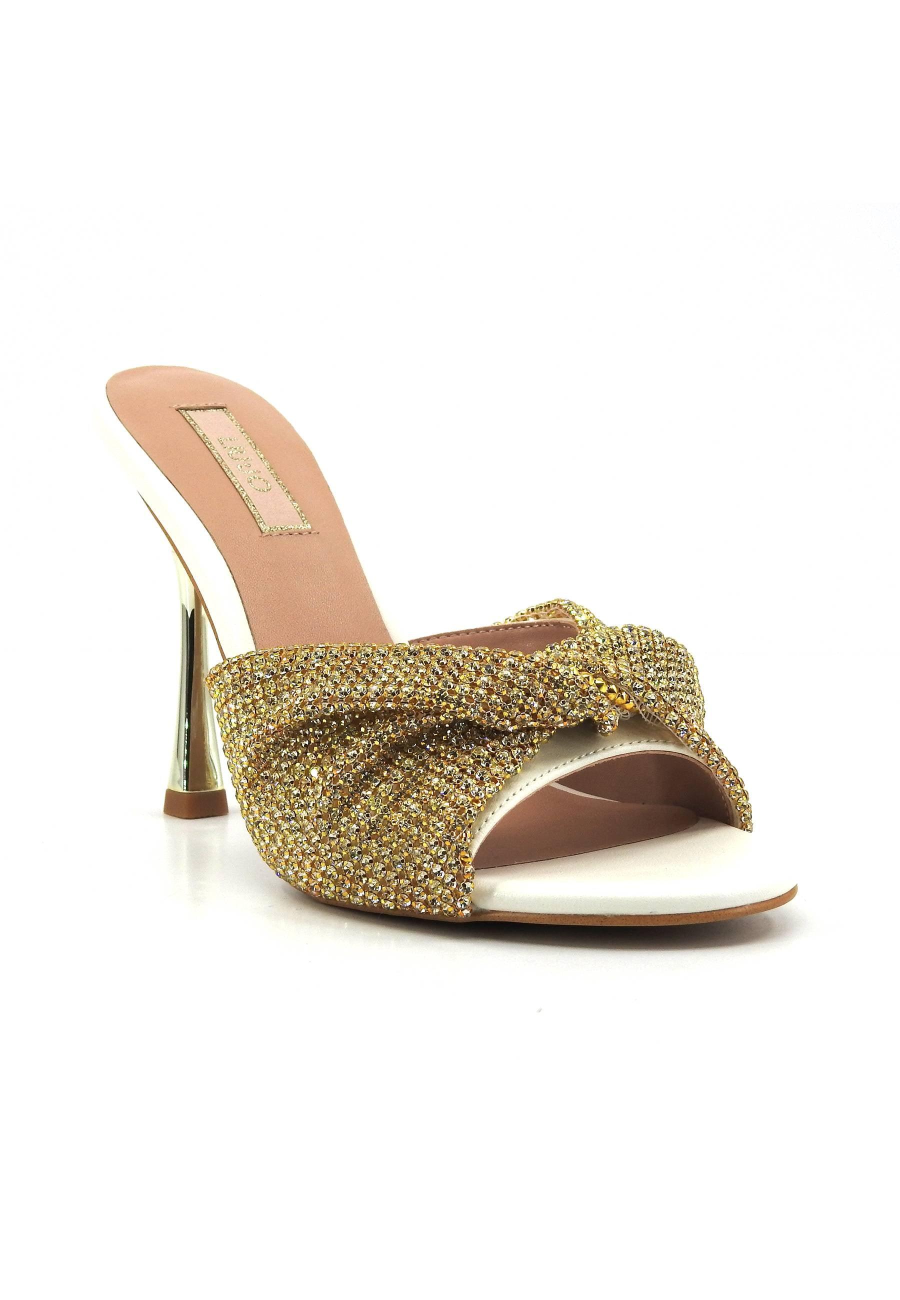 Scopri LIU JO Miriam 11 Sandalo Donna White Strass Oro SA4185TX421