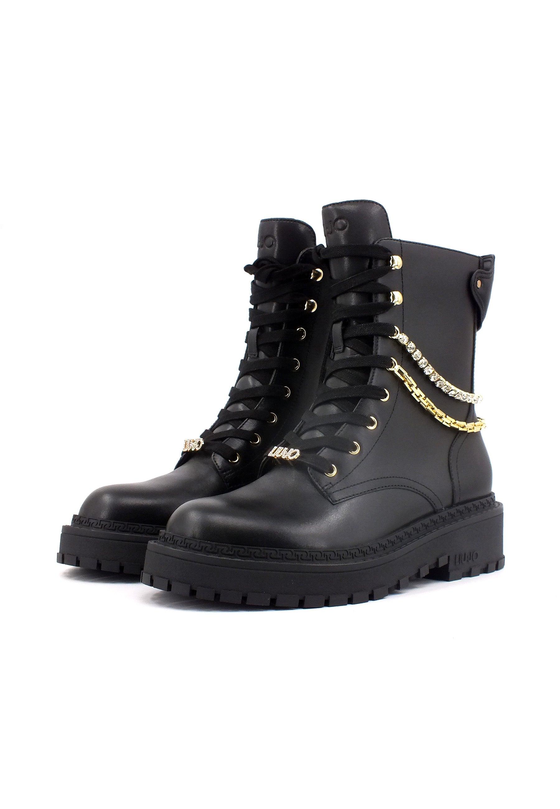 LIU JO Rumi 11 Stivaletto Anfibio Donna Black SF3225P0102 - Sandrini Calzature e Abbigliamento