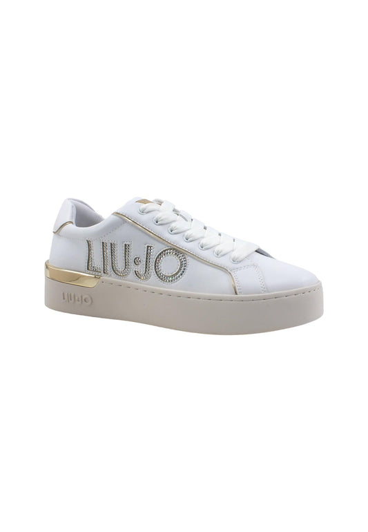 LIU JO Silvia 65 Sneaker Donna White Light Gold BF3045EX097 - Sandrini Calzature e Abbigliamento