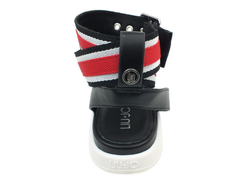 LIU JO Star 03 White Black Red B19043TX040 - Sandrini Calzature e Abbigliamento
