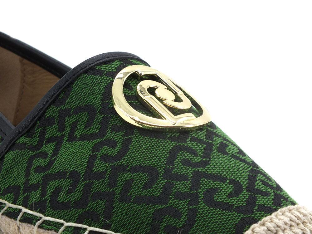 LIU JO Vera 05 Espadrillas Logo Jaquard Green SA2279TX021 - Sandrini Calzature e Abbigliamento