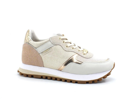 LIU JO Wonder 1 Sneaker Calf Leather Gold BA2027PX030 - Sandrini Calzature e Abbigliamento