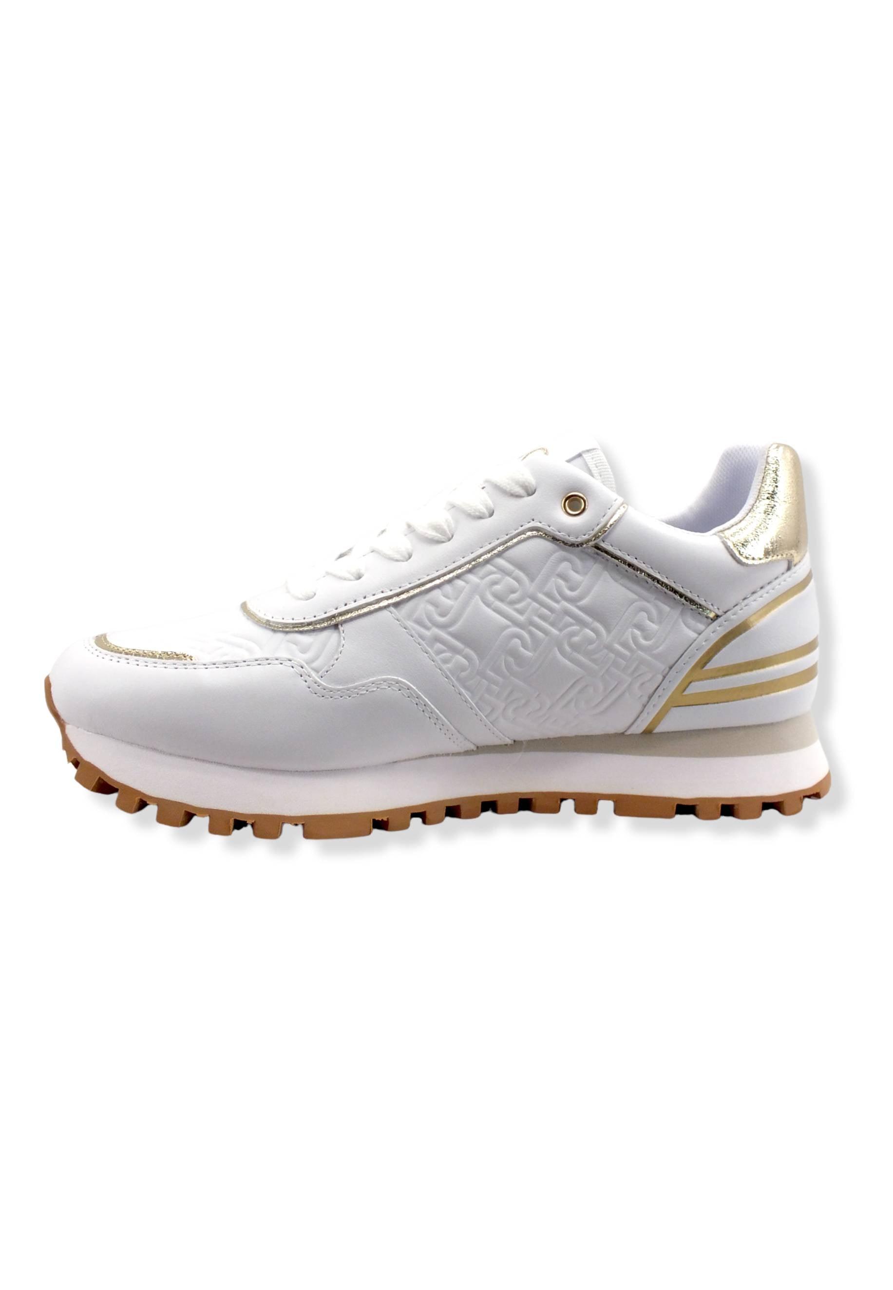 LIU JO Wonder 24 Sneaker Donna White Gold BF2065P0102 - Sandrini Calzature e Abbigliamento