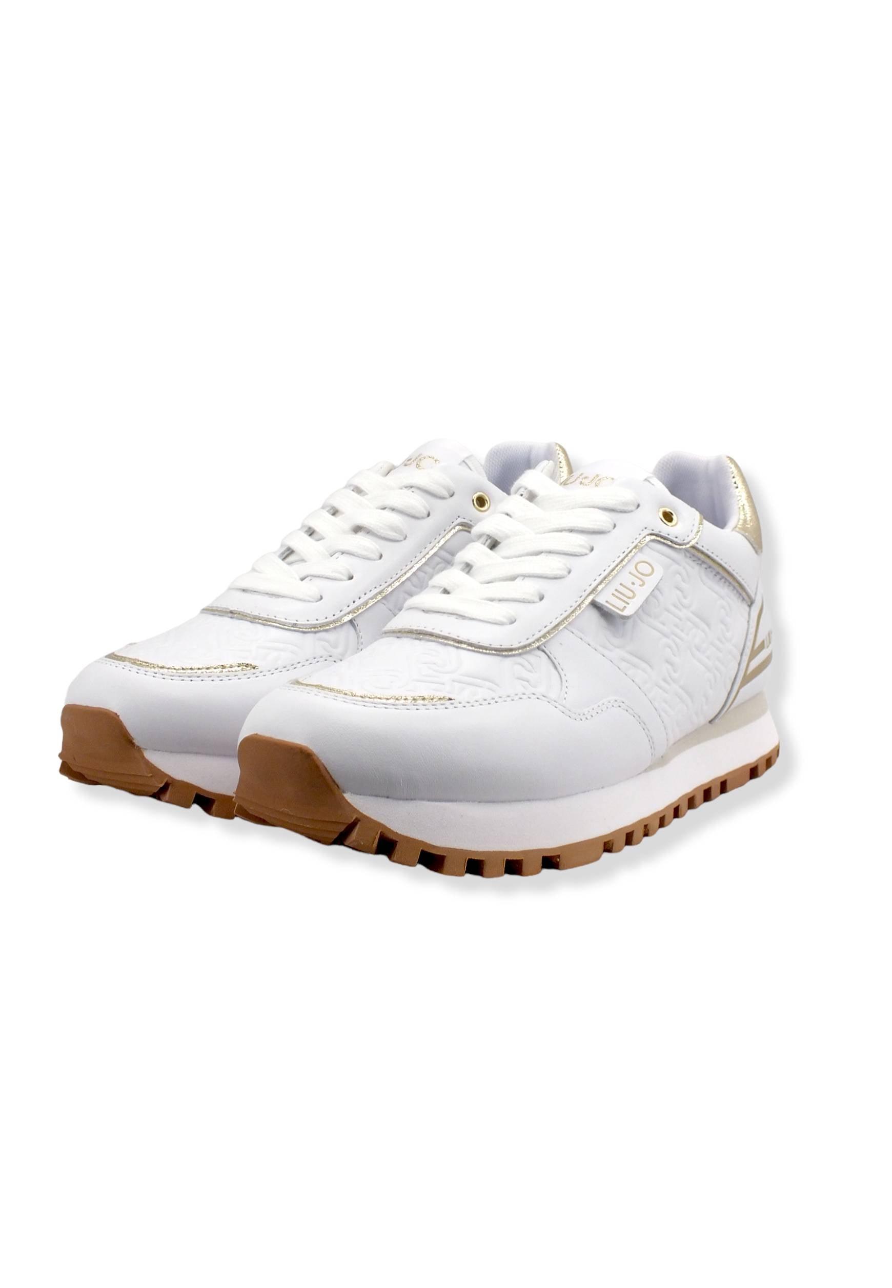 LIU JO Wonder 24 Sneaker Donna White Gold BF2065P0102 - Sandrini Calzature e Abbigliamento