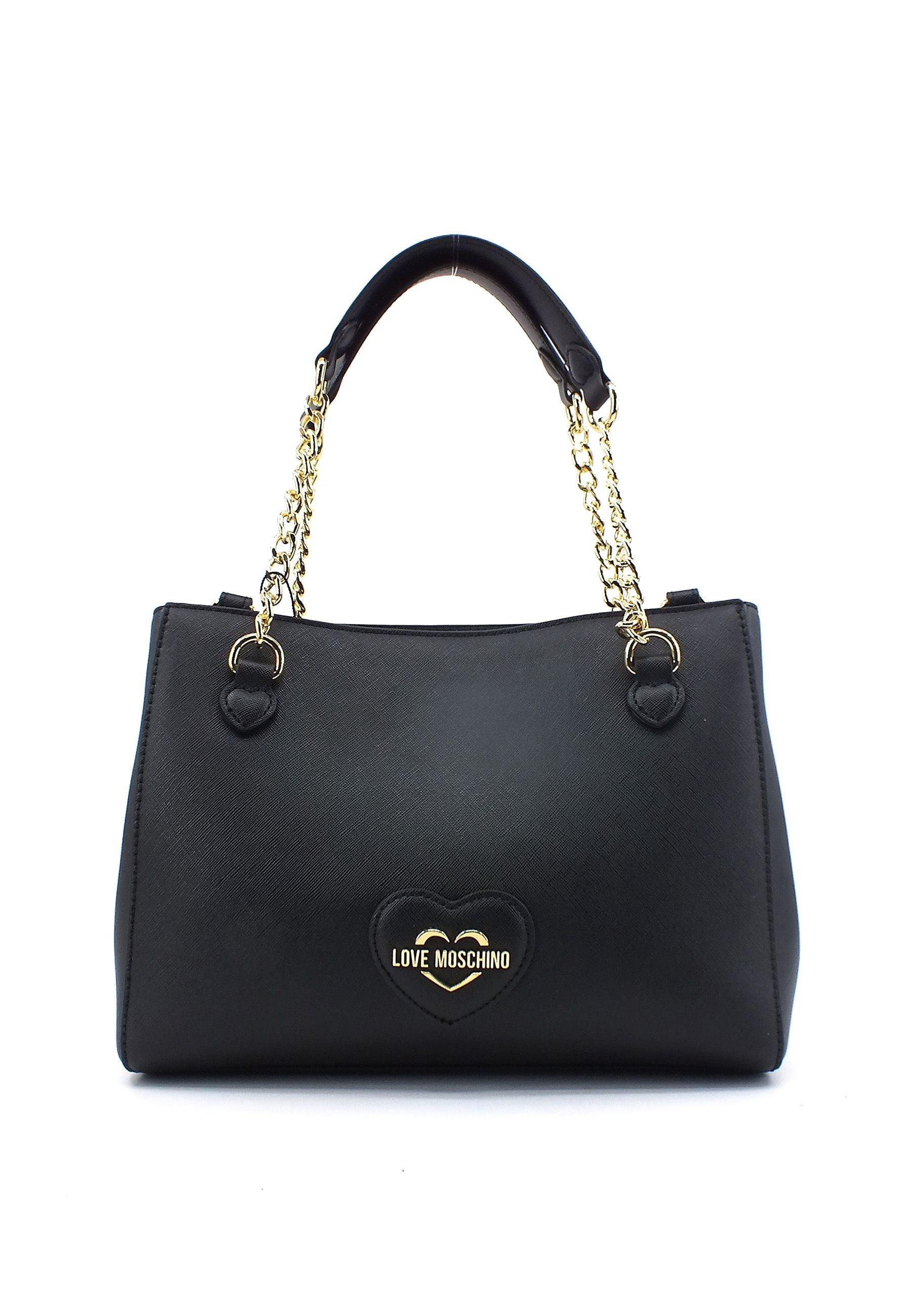Scopri LOVE MOSCHINO Borsa Saddle Catena Nero JC4264PP0HKL0000 al