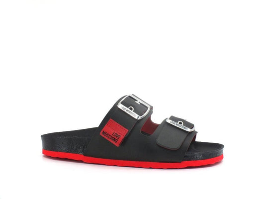 LOVE MOSCHINO Ciabatta 2 Fibbie Nero JA28103G1EIAZ000 - Sandrini Calzature e Abbigliamento