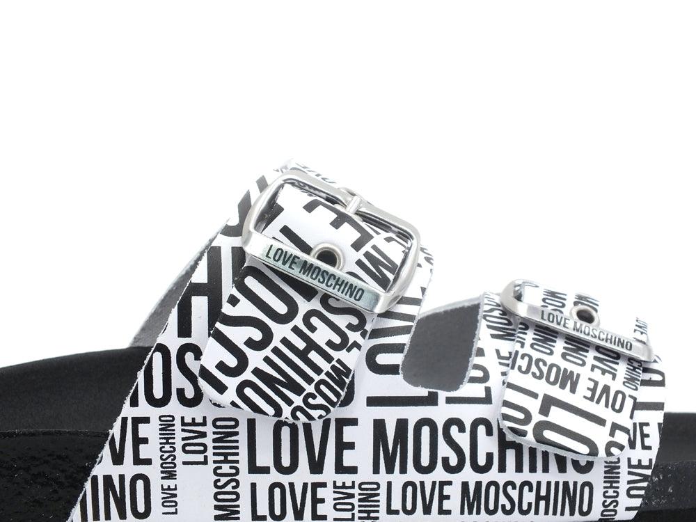 LOVE MOSCHINO Ciabatta Fibbia Nero JA28073G1EIJ010A - Sandrini Calzature e Abbigliamento