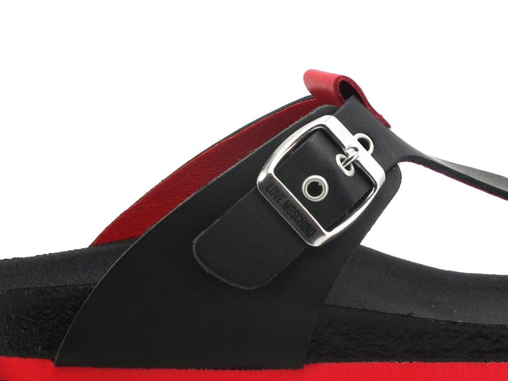 LOVE MOSCHINO Ciabatta Infradito Fibbia Nero JA28113G1EIAZ000 - Sandrini Calzature e Abbigliamento