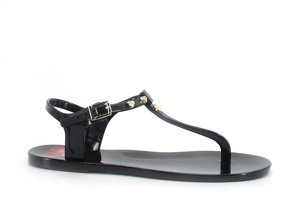 LOVE MOSCHINO Sandalo Infradito Gomma Borchie Nero JA16171G0EI32000 - Sandrini Calzature e Abbigliamento
