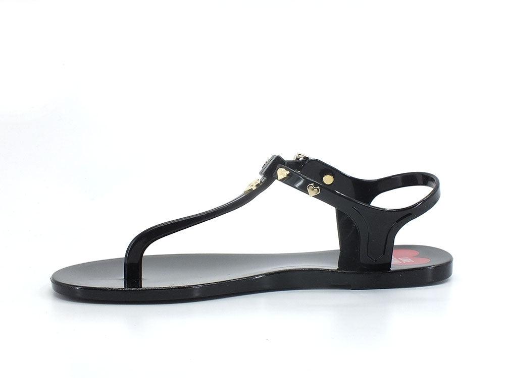 LOVE MOSCHINO Sandalo Infradito Gomma Borchie Nero JA16171G0EI32000 - Sandrini Calzature e Abbigliamento