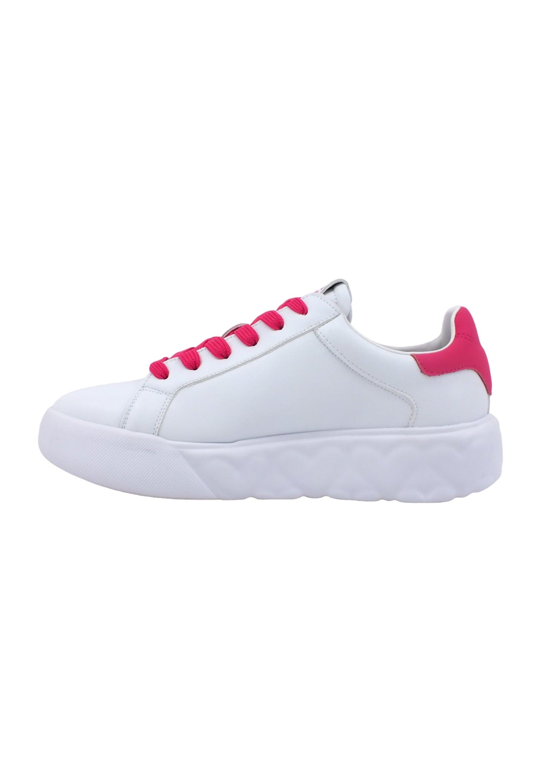LOVE MOSCHINO Sneaker Cuori Donna Bianco Fuxia JA15914G0HIAJ10F - Sandrini Calzature e Abbigliamento