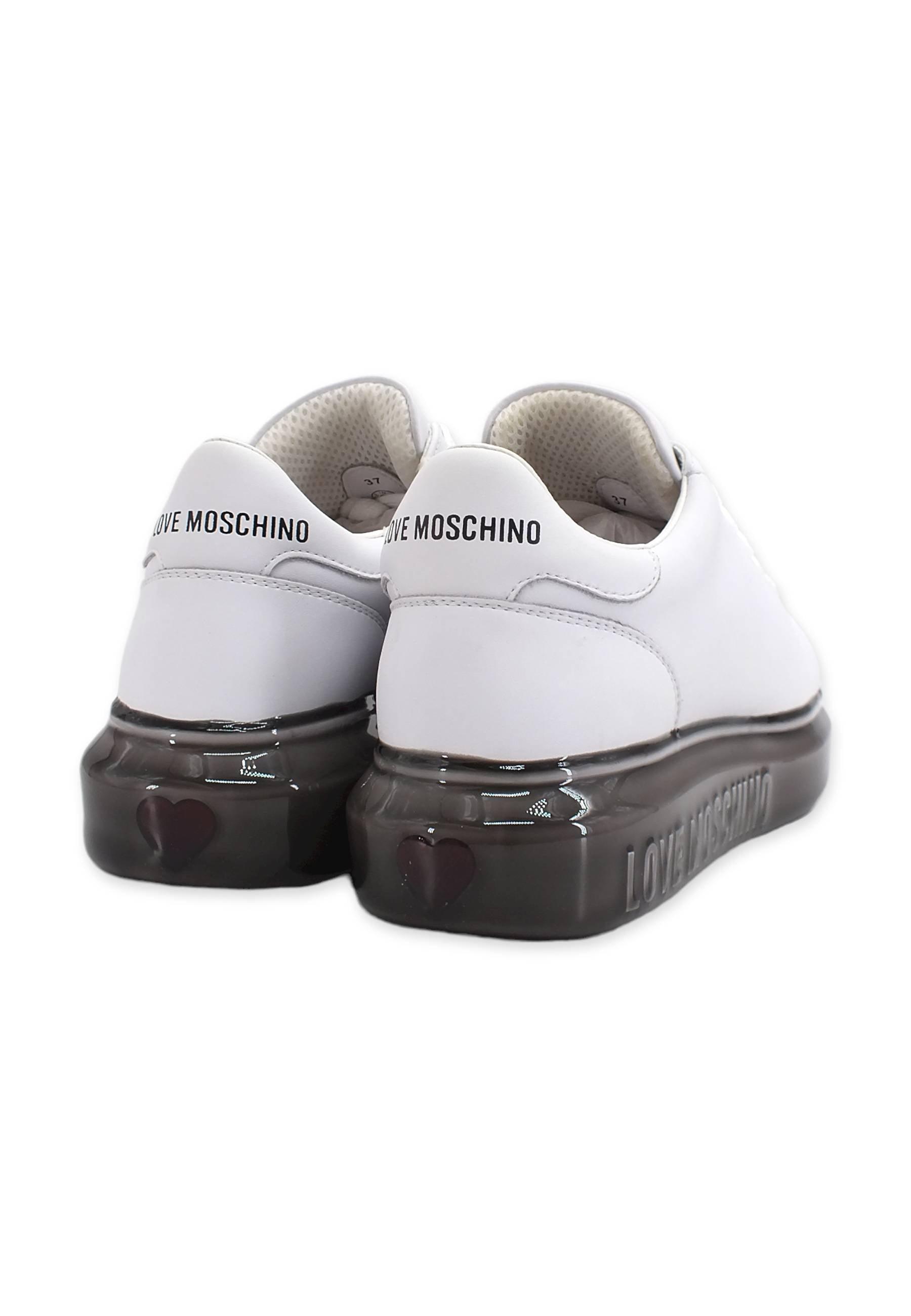 LOVE MOSCHINO Sneaker Donna Bianco Nero JA15174G0FIAY10A - Sandrini Calzature e Abbigliamento