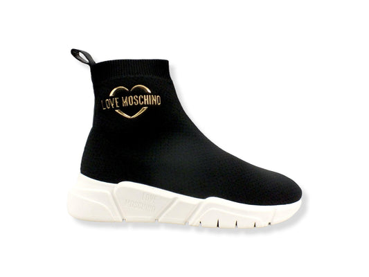 LOVE MOSCHINO Sneaker Running Sock Donna Nero JA15413G1FIZ7000 - Sandrini Calzature e Abbigliamento