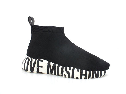 LOVE MOSCHINO Sneaker Sock Calzino Logo Nero JA15223G1EIZG000 - Sandrini Calzature e Abbigliamento