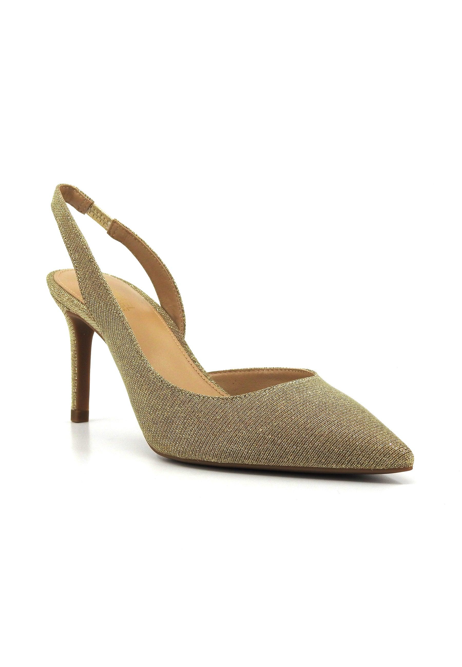 MICHAEL KORS Alina Flex Sling Pump Sandalo Tacco Donna Pale Gold 40R4HNMP1D - Sandrini Calzature e Abbigliamento