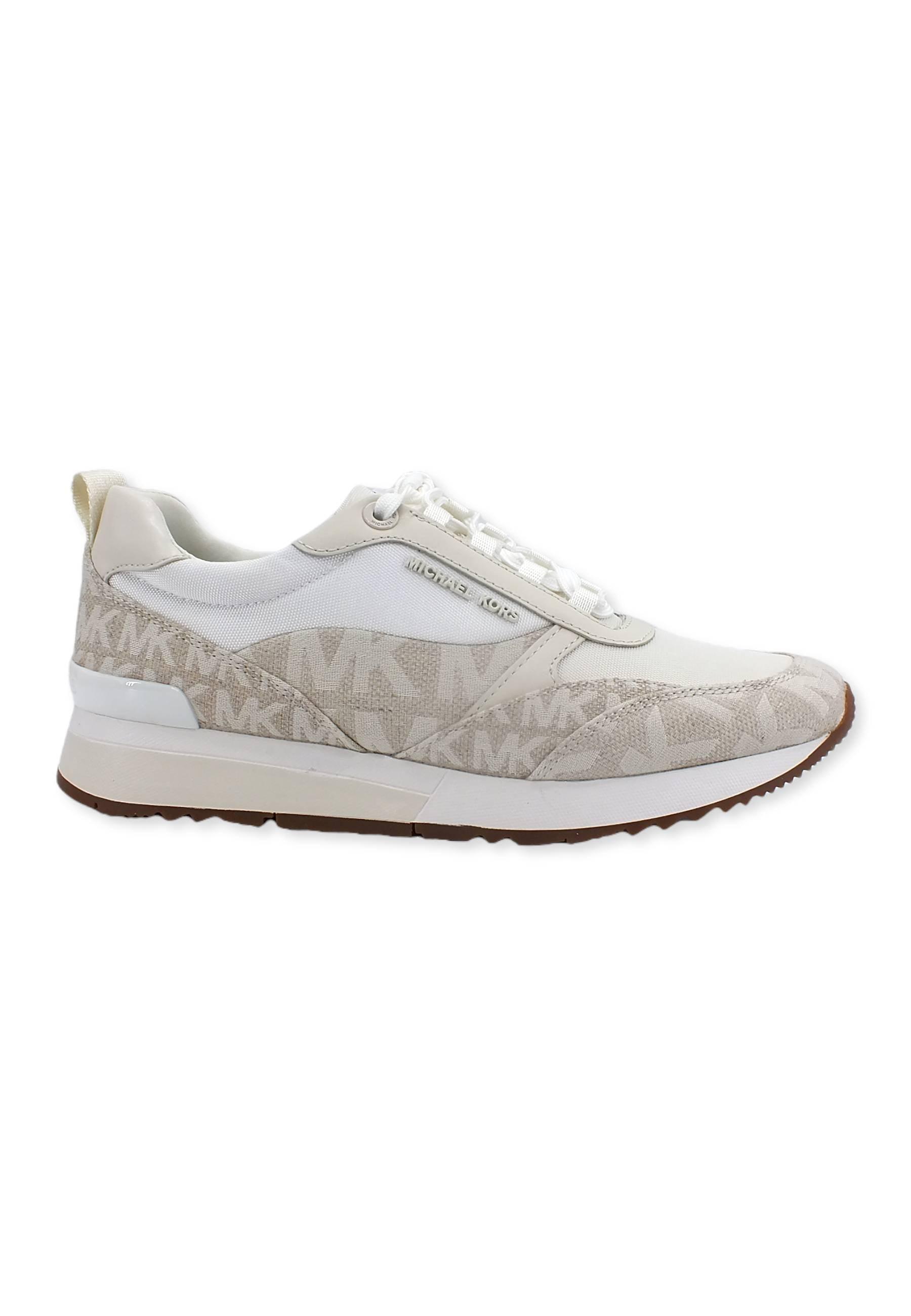 MICHAEL KORS Allie Stride Trainer Sneaker Donna Bianco Natural 43T2ALFS1Y - Sandrini Calzature e Abbigliamento